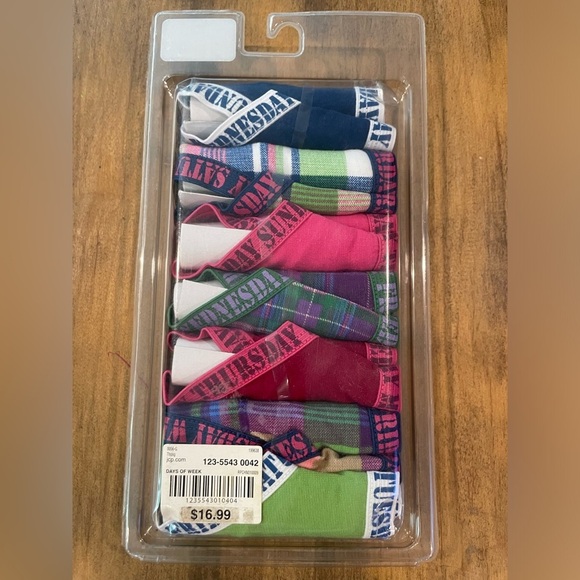 🤍❗️NIB Arizona Jean Company Days of the Week Low Rise Thongs 7 Count Size XS 4 - Picture 2 of 2